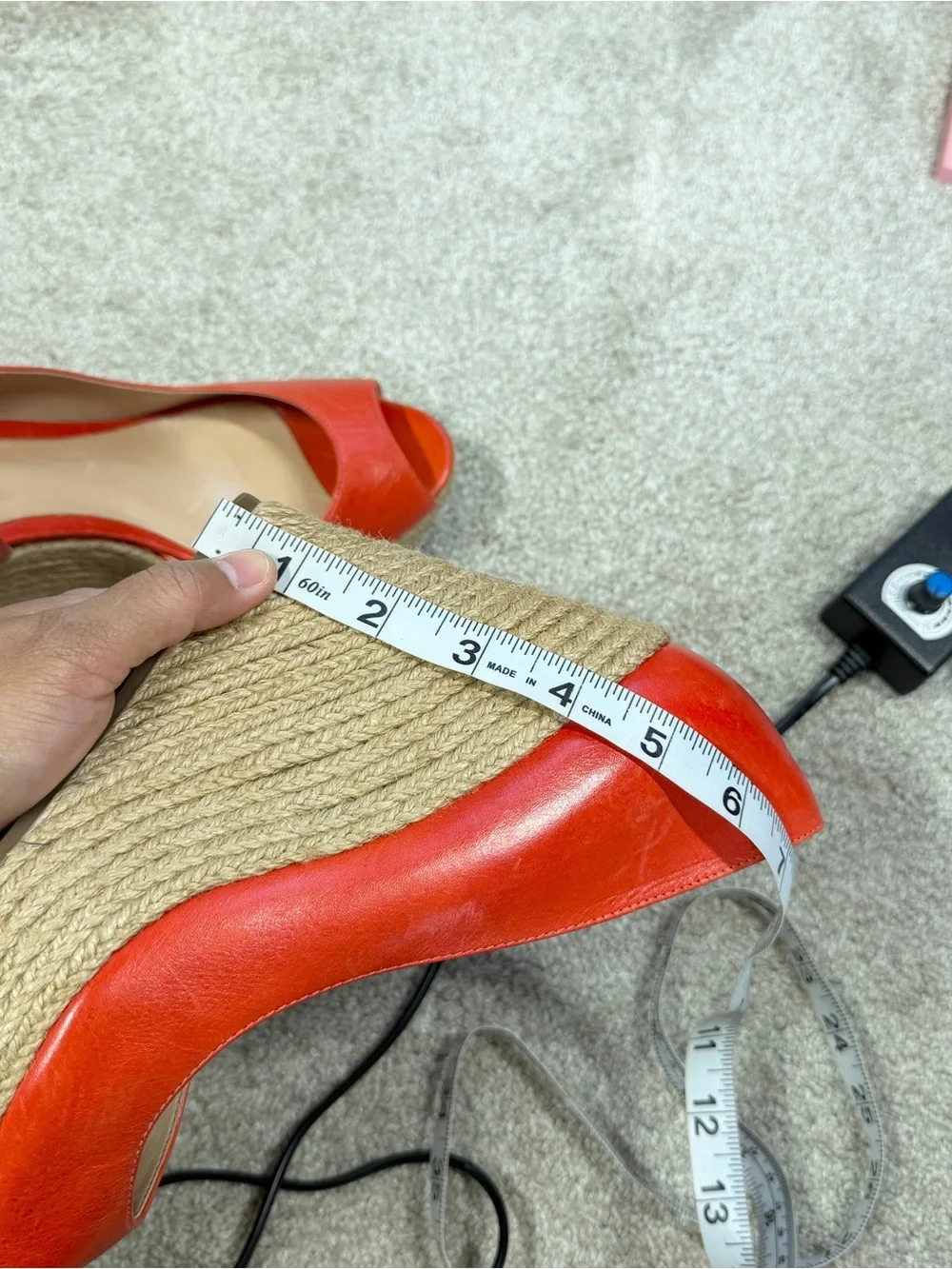 Schutz Women’s Wedges Heels Shoes Peep Toe in Orange 9
